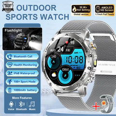 2025 T-REX3 1000mAh Large Battery Durable Adult Smart Watch GPS Strong Flashlight 10ATM Waterproof BT Call Sports Smartwatch Men