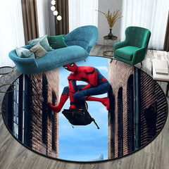 Spider man the hottest movie cartoon Round Carpet for Living Room Rugs Camping Picnic