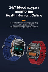 LIGE 2025 Rugged Military Smart Watch Men Outdoor Watches lP68 Waterproof 1.95" Al Voice BT Call Man Smartwatch For Android IOS