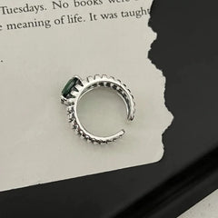 925 Sterling Silver Rings Party Jewelry Vintage Charm Double Layer