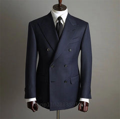 Tuxedo for Mens: 2 Pieces Blazer Pants Men Suits Double Breasted Buttons Peaked