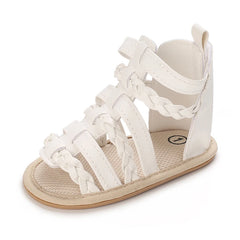 Baby Shoes Summer Girls Fashion High Top Catwalk Shoes Non-slip Soft Rubber