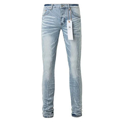 Purples jeans Men personalized cat whisker trousers American straight leg