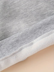 Baby boy long sleeved size 23 digital pattern fleece long sleeved hooded sweatshirt+long pants two-piece set suitable for casual