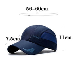Men Sports Running Sweat Baseball Cap Male Canada Golf Quick Dry