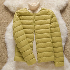 9 Color Women Puffer Jackets 90% Ultra Light Duck Down Women Matt Fabric