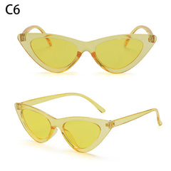 Eyewear Sun Shades Female Shades Vintage Small Triangle Sunglasses