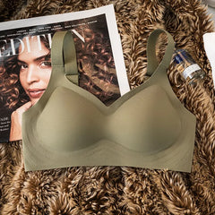 Seamless Bra Women Comfort Padded Bras Wireless Glossy Underwear