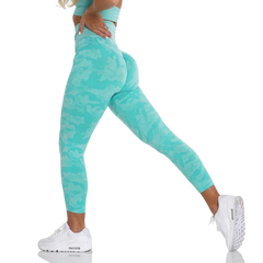 Camo Seamless Workout Leggings Butt Lift Yoga Pants Women Stretch Fitness