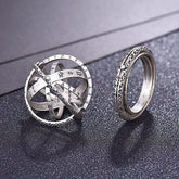 Metamorphic Astronomical Ball Ring for Men and Women Reversed Metamorphic