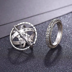 Metamorphic Astronomical Ball Ring for Men and Women Reversed Metamorphic