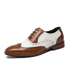 Men Dress Shoes Handmade Brogue Style Paty Leather Wedding Shoes Men