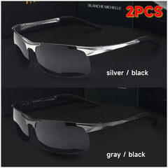 Sport Sunglasses Polarized Men UV400 Rectangle Gold Outdoor Driving Sun Glasses