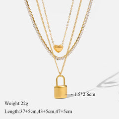 316L Stainless Steel Moon Starfish Heart Portraits Pendant Necklace For Women