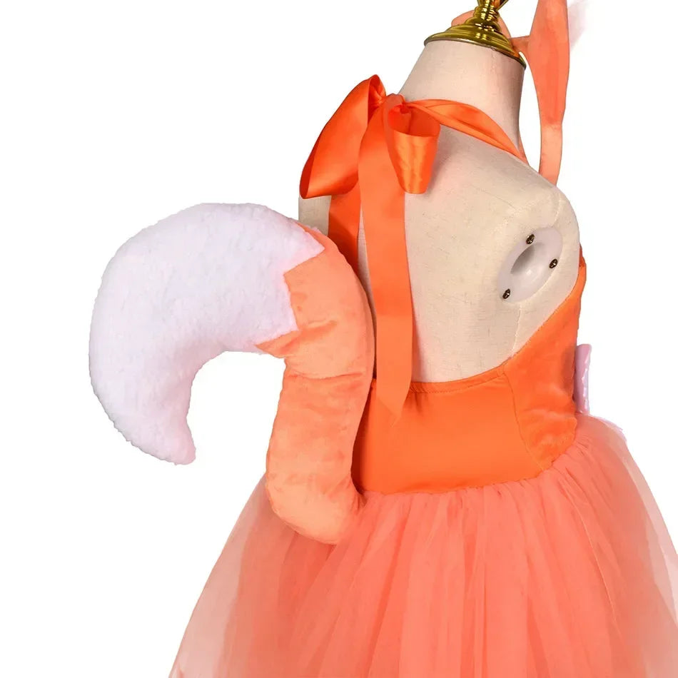 Kids Fox costume Girls Tutu Dress Headwear Tail Animal Girl Zoo Party Dresses Girls Halloween Performance Cosplay Costumes