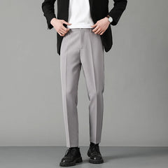 Men's Suit Pants Slim Center Line Casual Menwear Straight-leg Male Loose Bottom