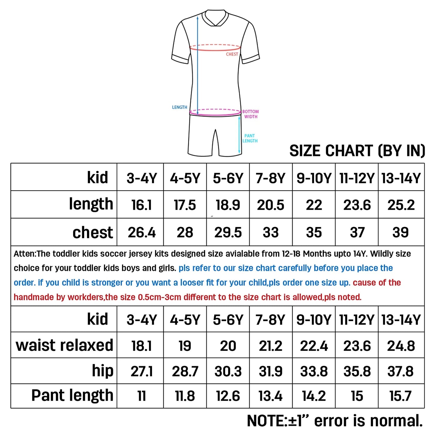 Personalized Kids Soccer Jersey Set Custom Name Number Soccer Kit Boys Girls Youth Team Soccer Uniform Blue Red Football Shirt