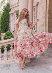 Homecoming Dresses: Pink Prom Dress Sweet Knee Length Short Pocket Gowns