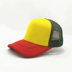 Unisex 5 Panel Trucker Hat For Adult Summer Net Baseball Cap Men