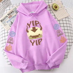 Avatar The Last Airbender Hoodie Men Women Appa YIP Letter Print Long Sleeve
