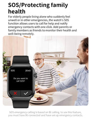 2025 New Five organ examination Health Care Smart Watch Men ECG+PPG Uric Acid Blood Fat Bluetooth Call Sports tracker Smartwatch