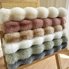 Plush Round Rug Winter Warm Faux Fur Carpets for Living Room Super Soft Fluffy
