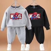 Anime Spiderman Printed Boys Sweatshirt Sets Spring/autumn Kids O Neck Hoodies Pants Two Piece Child Long Sleeve Clothes Set New