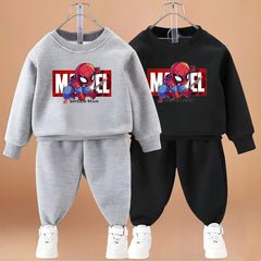 Anime Spiderman Printed Boys Sweatshirt Sets Spring/autumn Kids O Neck Hoodies Pants Two Piece Child Long Sleeve Clothes Set New