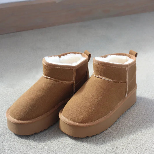 Women Snow Boots Plush Warm Casual Shoes Thick Goth Fashion