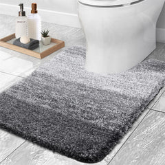 Bath Mat U-Shaped Extra Soft Bathroom Rug Absorbent Bathroom Carpet