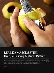 3.5'' Inch Paring Kitchen Knife Handmade Damascus Steel Rosewood Handle