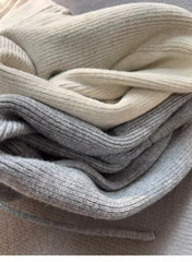 Gray Hooded Sweater Coat Women Spring Autumn Double Zipper Long Sleeve