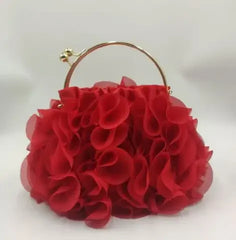 Satin Floral Bride Party Evening Clutch Bag Women Wedding Purses and Handbags