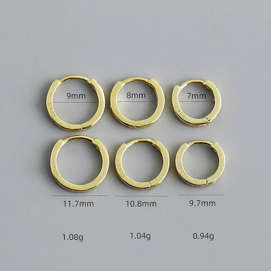 WANTME 925 Sterling Silver Simple Stripes Shiny Zircon Huggies Hoops Earrings for Women Fashion Unisex Punk Jewelry Ear Buckle