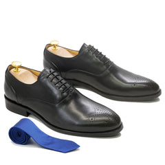 Italian Luxury Classic Mens Oxford Dress Shoes Genuine Leather Lace-up Brogue