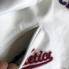 Men's spring and autumn baseball uniform Y2K retro trend leather jacket heavy