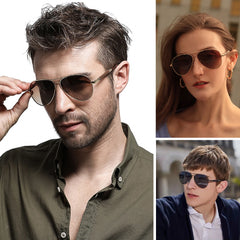 Sunglasses Polarized Men's Sun Glasses Women Fashion Pilot Gradient Eyewear