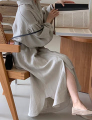 Evening Dresses: Women Dress Shirt Dress Long Evening Female Vintage Maxi