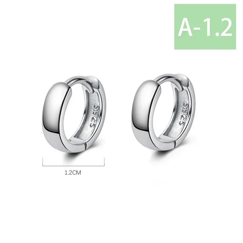 TrustDavis Man/Women's 925 Sterling Silver Hoop Earrings Cute Neat Gift For Girls/Boys Fine Jewelry Accessory Party Gift DA1417