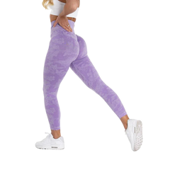 Camo Seamless Workout Leggings Butt Lift Yoga Pants Women Stretch Fitness