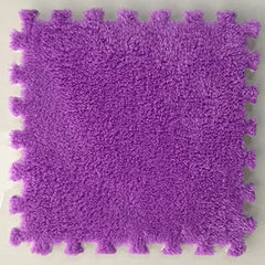 30 X 30cm EVA Foam Puzzle Mat Long Hair Carpet Soft Plush Villi Shaggy Area Rug Mats