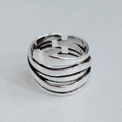 925 Sterling Silver Irregular Spring Woman Rings Wedding Vintage Jewelry Punk