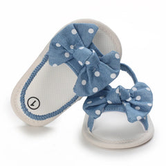 Baby Girls Bow Knot Sandals Summer Soft Sole Flat Princess Dress Shoes