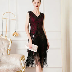 Formal attire Dresses: V-Neck Flapper Gatsby Cocktail Dress Formal Evening Prom