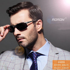 Sunglasses Men Aluminum Magnesium Frame Sport Sun Glasses Driver Retro Goggles