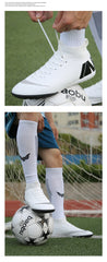 Men Soccer Shoes Cleats Adult Ankle Anti-Slippery Futsal TF/FG