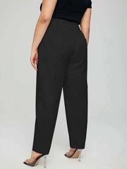 Plus Size Women's Jeans Elastic Waist Stretchy Jeans High Waist Harem Loose Mom Pants