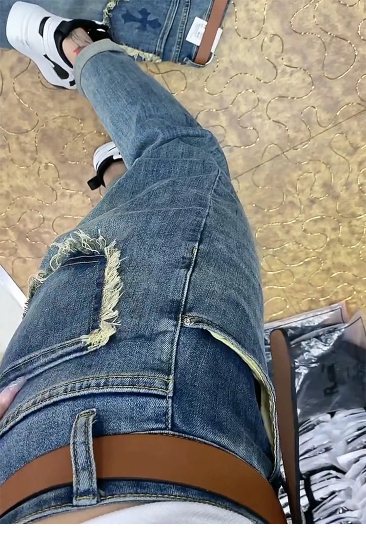 Y2k Big Size Jeans Female Summer Thin Model Fashion Brand Harem Pants