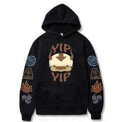 Avatar The Last Airbender Hoodie Men Women Appa YIP Letter Print Long Sleeve