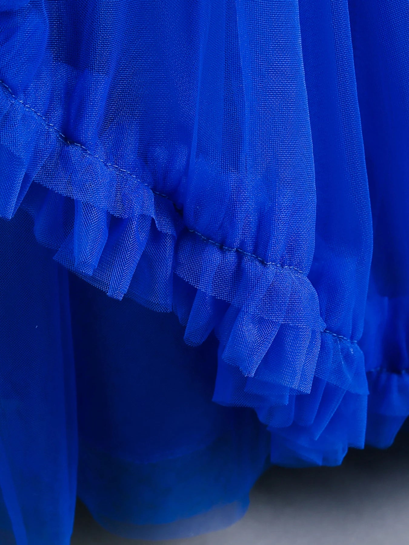 Blue KId Sequin Sleeveless Ball dress Girl fluffy Princess Dress Birthday Party Evening Ceremony Stage Performance Dress